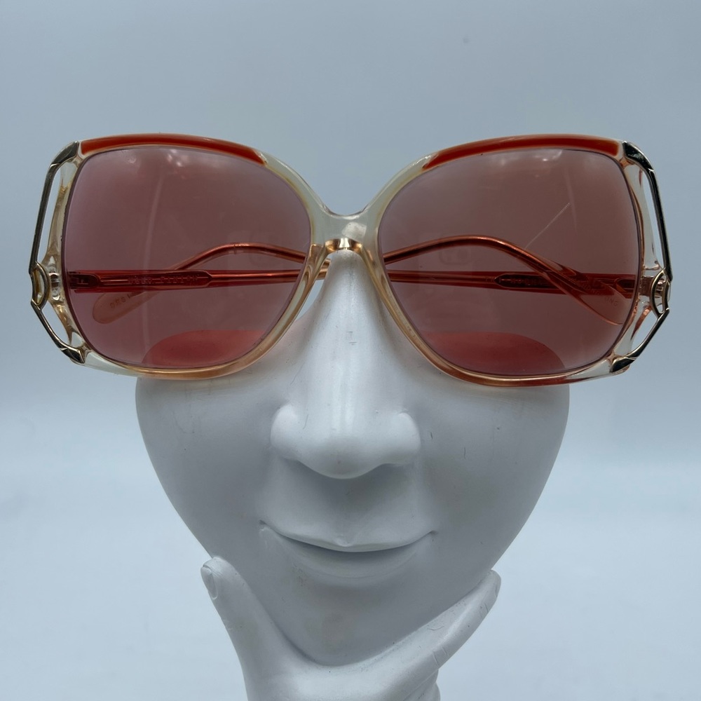 Vintage Kimberly Brown Gold Oval Sunglasses Frames